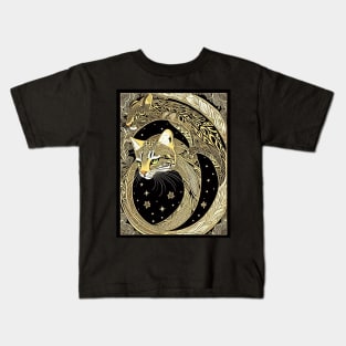 Ocelots Wild Cat Abstract Digital Art Kids T-Shirt